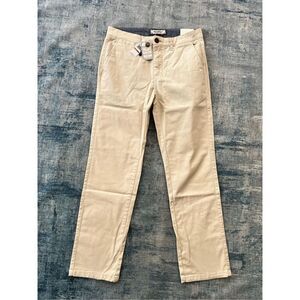 NWT! Flag & Anthem Nashville Straight Light Khaki Chino Pants in Stone 29 x 30